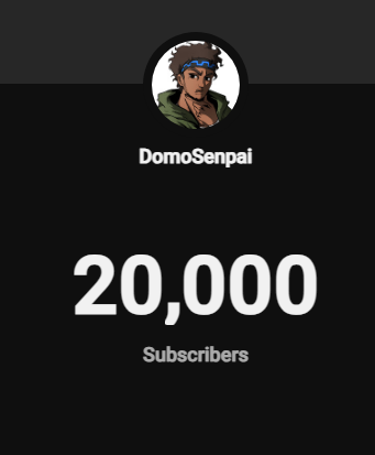 DomoSenpaiTV's tweet photo. I'd rather take the long way.

Thank yall for helping me hit 20,000 on YouTube.

Yall had my back when every other channel got smoked and still decided to support me moving forward.

1/5 of the way to my major goal which is 100k

Our foot lowkey in the door now https://t.co/Pa3ulsTIBZ