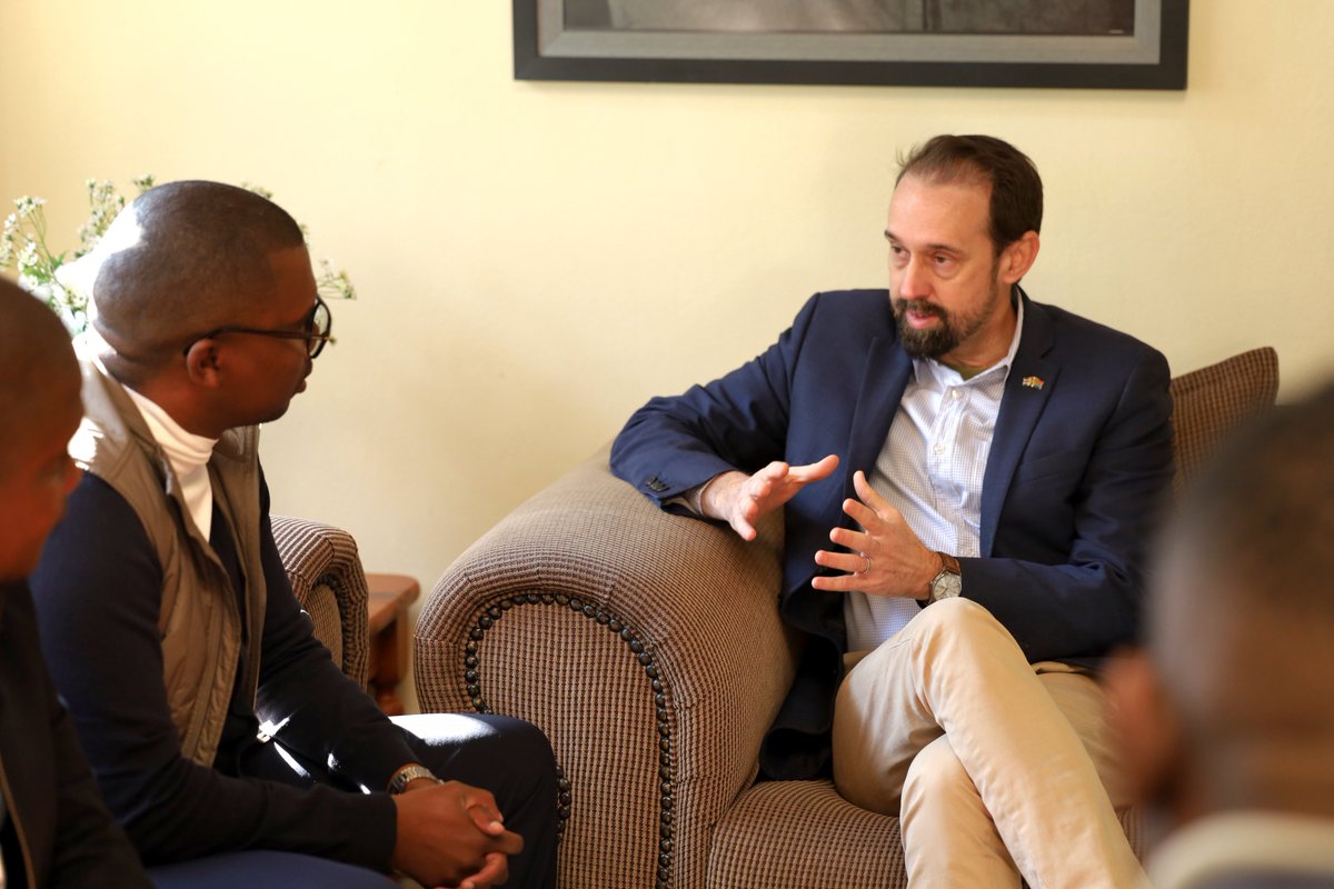 ANCYLhq's tweet photo. The ANCYL President, Cde Collen Malatji and The Deputy President Cde Francisco Dyantyi, together with members of the ANCYL International Relations Subcommittee, met with His Excellency Mr. Fakri Rodríguez Pinelo, Ambassador of the Republic of Cuba to South Africa, at the Embassy of Cuba in Pretoria.

The courtesy visit forms part of the ANCYL's programme to strengthen international solidarity, deepen diplomatic relations, and advance youth cooperation.

#ANCYLatWork