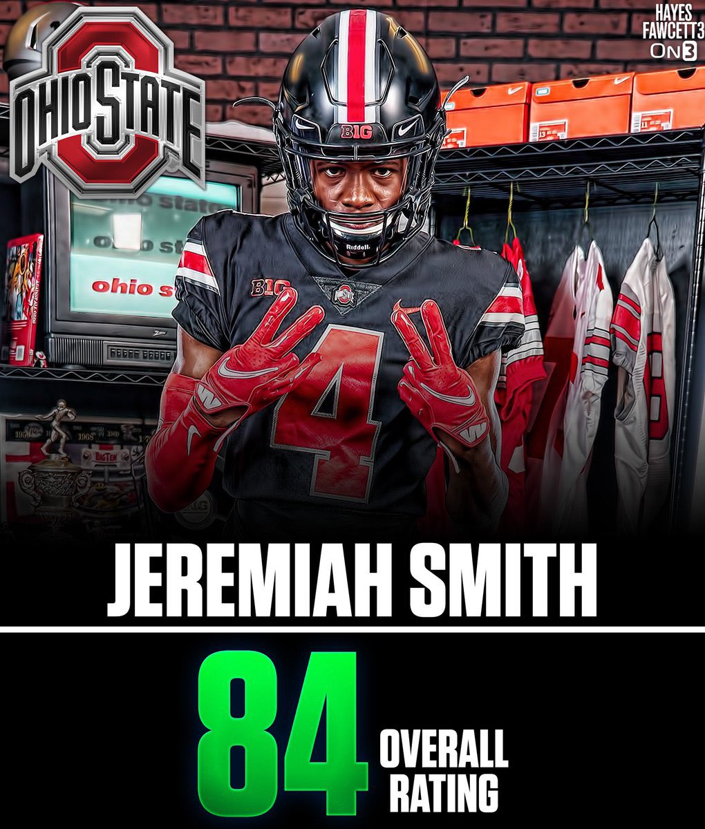 Beebo170's tweet photo. This is such a poor excuse when a freshman Jeremiah Smith started as a 84 Overall and ended as a 90

#CFBplaydontpay https://t.co/3cMZaRHEdG