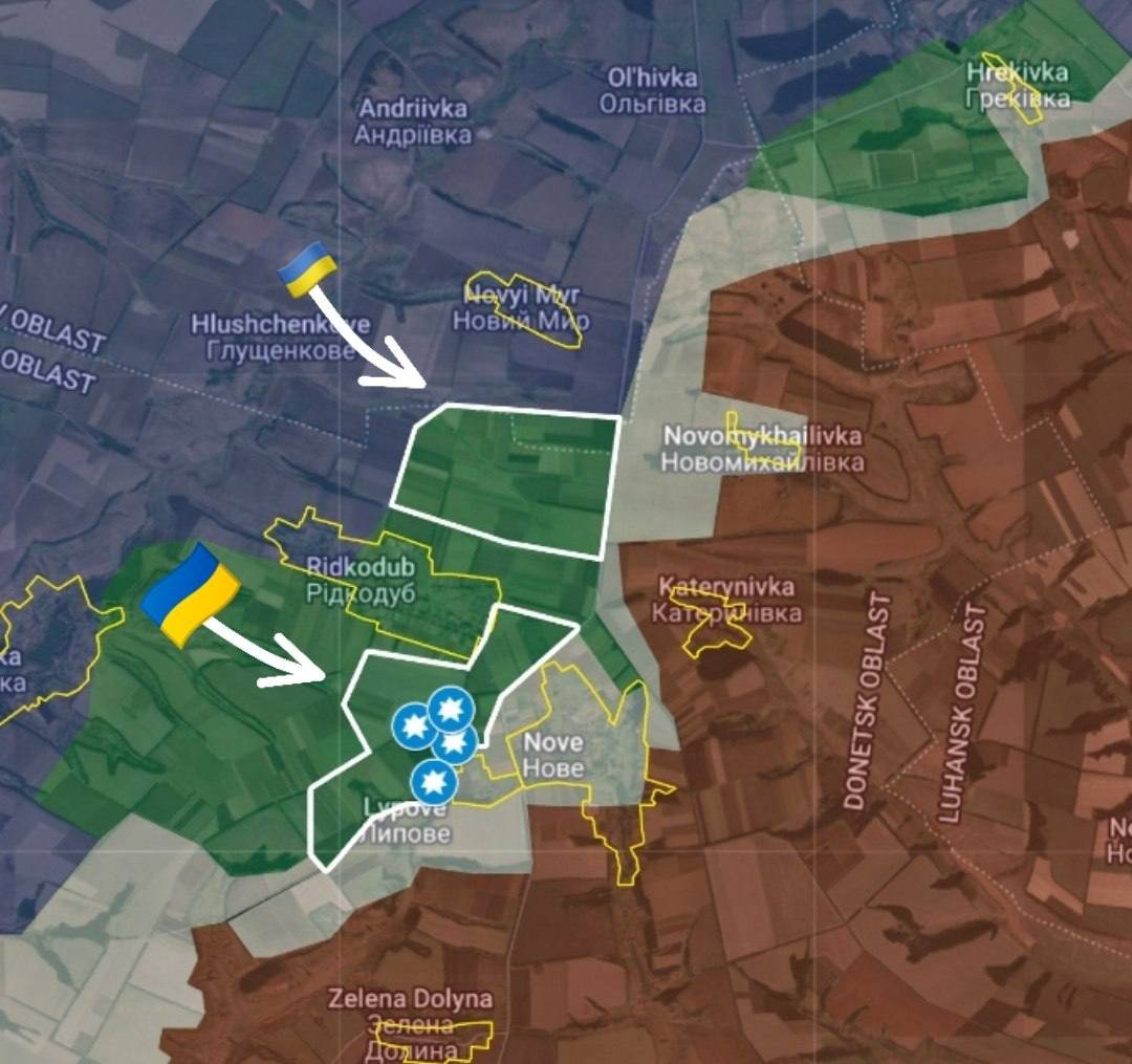 AleksejCernavs3's tweet photo. На Лиманському напрямку ЗСУ потужно просунулися на північ та південь від Рідкодуба 

Vtrende🇺🇦🇺🇦🇺🇦Украина https://t.co/R8h4jsmu2i