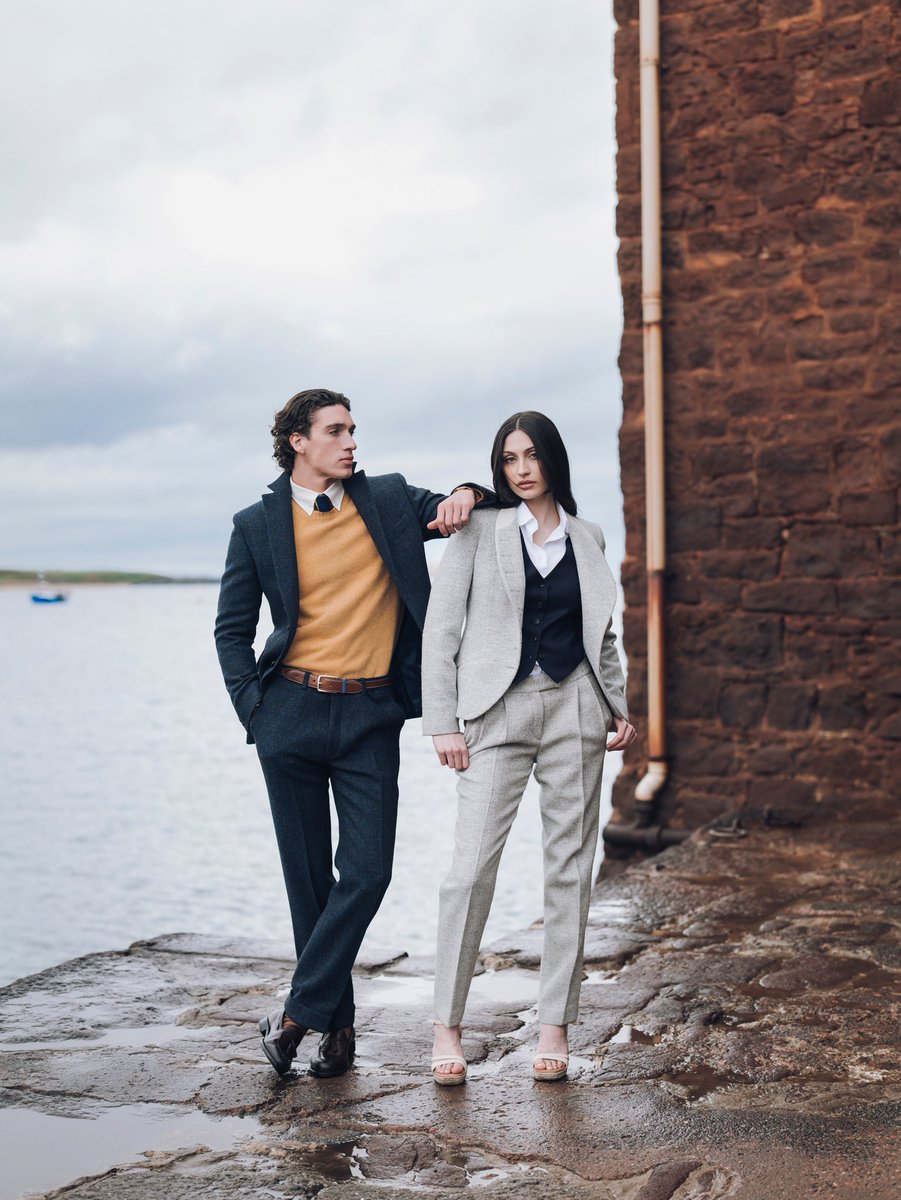 WalkerSlaterUK's tweet photo. Our interpretation of Harris Tweed for summer begins with colour. The palette here takes its cue from North Berwick‘s harbour: stone and navy echo the shoreline and open water, while a single note of corn yellow recalls the weathered harbour walls that bridge land and sea. https://t.co/T2QuO4GX4w