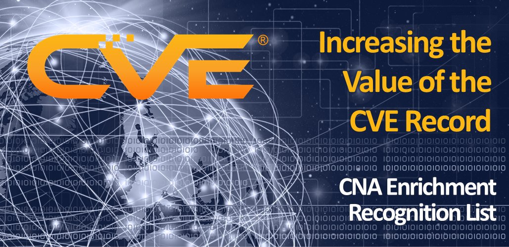 CVEannounce's tweet photo. “CNA Enrichment Recognition” - 268 CNAs on the list for July 6, 2026
Published monthly, this list recognizes those CVE Numbering Authorities (#CNAs) actively providing #CVSS and #CWE vulnerability data in their #CVE Records
https://t.co/4KHqdTM3k2 @CVEnew https://t.co/rpddJbJxAE