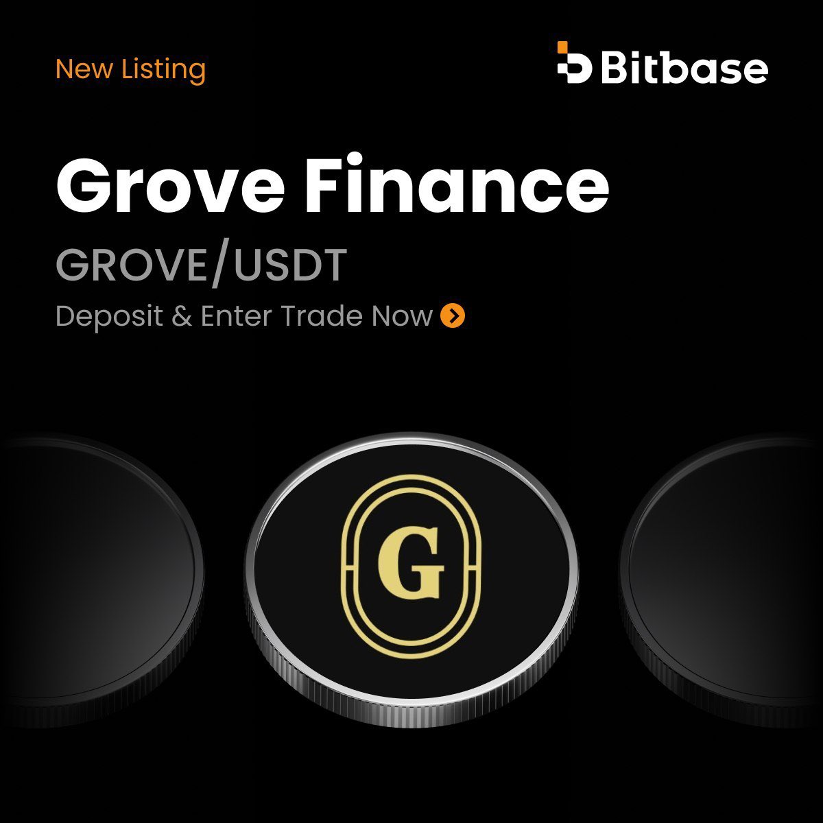 HexasoftConsul1's tweet photo. @grovedotfinance @kucoincom July 8, 17:00 (UTC+8), Bitbase lists GROVE! Governance, incentives &amp; growth in one click! https://t.co/ASrpljW54I
