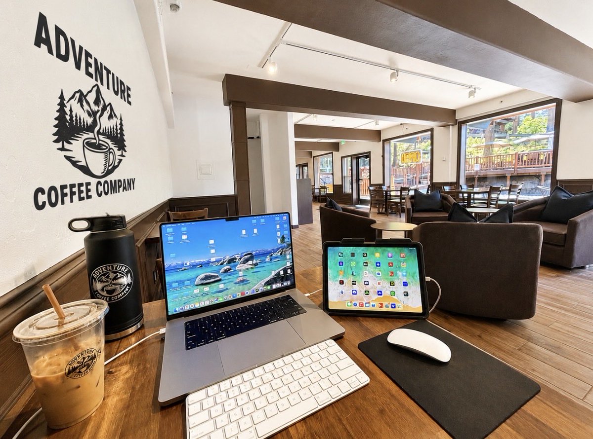 ACCTahoe's tweet photo. Need 2 step in from the heat &amp; do some work? we love our remote workers! Come enjoy our super high speed WiFi AC drinks snacks &amp; comfortable working areas including our main room, lounge &amp; outside pet friendly patio!
#coffee #coffeeshop #remotework #laketahoe #adventurecoffeeco https://t.co/0ywbmEbkyU