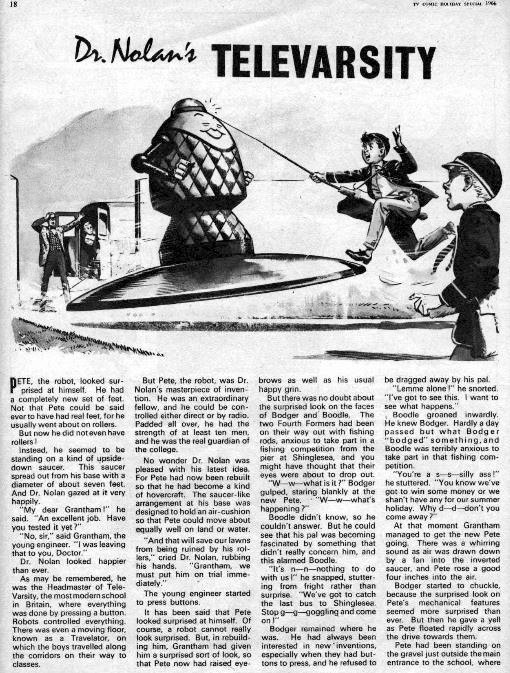 woodg31's tweet photo. From 1966 The TV COMIC HOLIDAY SPECIAL features The Avengers! Doctor Who! TV Terrors! Mighty Moth! Tivvy! Ollie and Fred! Popeye! The Telegoons! Beetle Bailey! Puzzles! Dr Nolan's TeleVarsity!💥📺⛱ https://t.co/OdECf6xyl8