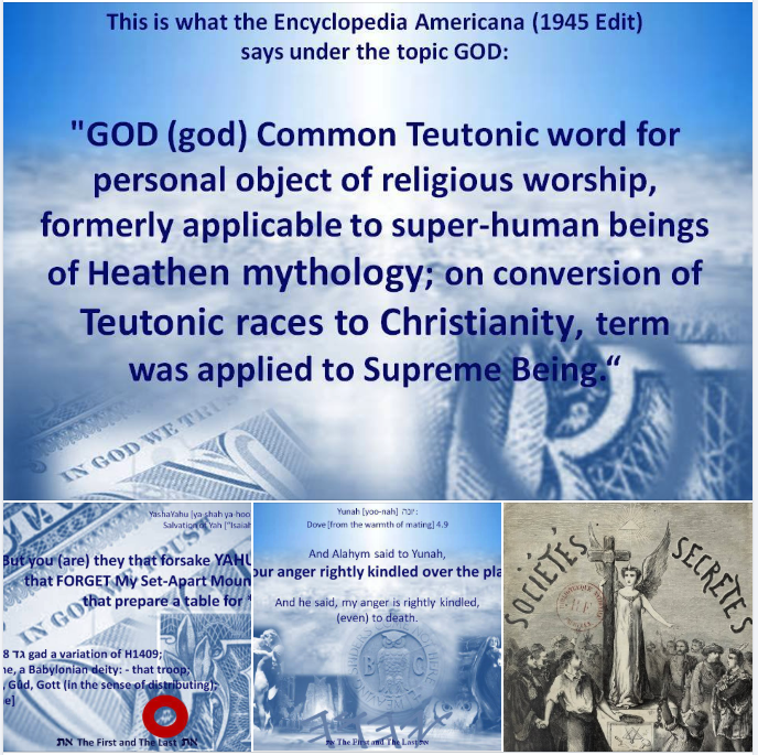 ThundersSeven's tweet photo. @kangminlee You do realise "#God" is the name of an ancient fortune deity 1 of the #devices used to cover up the Almighty's SetApart Name? The other "device" is "the #Lord" both are assoc. with the #Adversary = #Satan
The current no-god of the world is #MysteryBabylon
her with the #secrets https://t.co/vyYScgE7HH