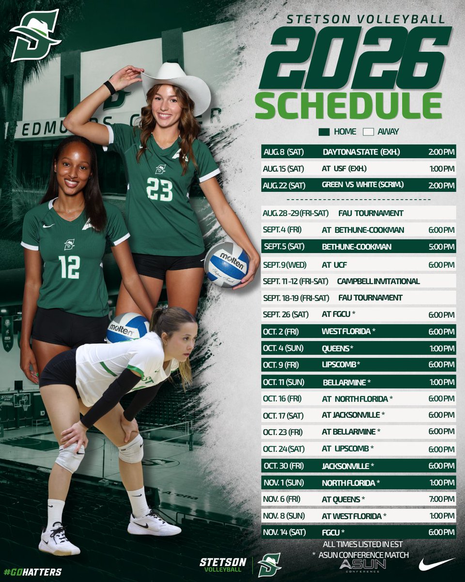 Stetson Volleyball tweet media