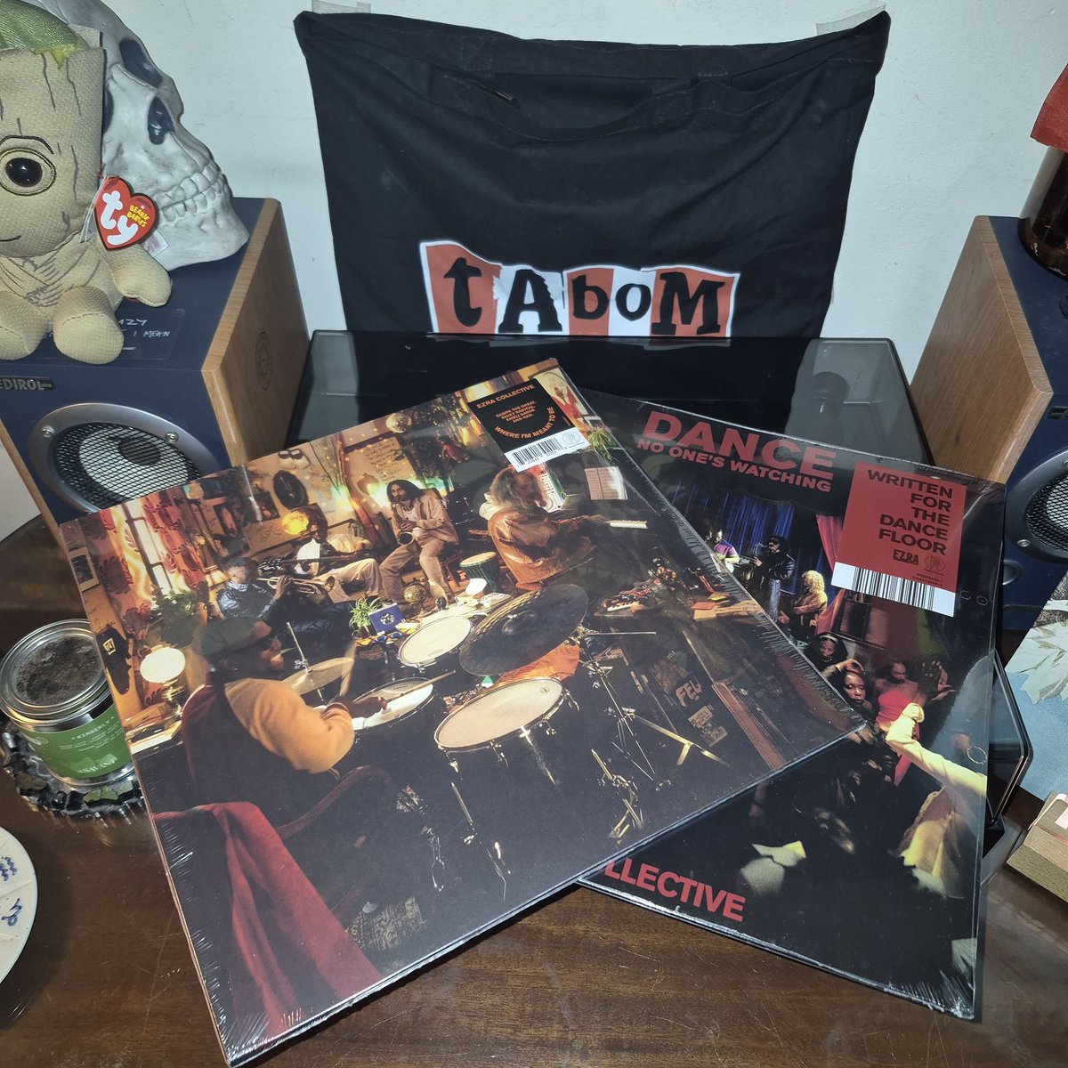 beyondbinary91's tweet photo. Some new pickups from @EzraCollective. Went in for one and bought the other because it was on sale. 
1. Where I'm Meant to be
2. Dance, No One's Watching 
#WhereImMeantToBe #EzraCollective #DanceNoOnesWatching #VinylCollector #OnMyTurntable #VinylEnthusiast #VinylCollection #VinylCommunity