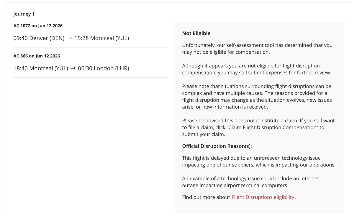 CynicalPublius's tweet photo. Yeah, below is what @AirCanada has to say when I make a claim following the procedure with which they told me to based on my below post.

After I already went to them on email 3 weeks ago.

I never do this, but please repost my original post below far and wide.  These socialist dirtbags need to pay for their incompetence, for both me and the 300 other passengers they screwed over.  The whole world needs to know how disreputable this company is to paying customers.