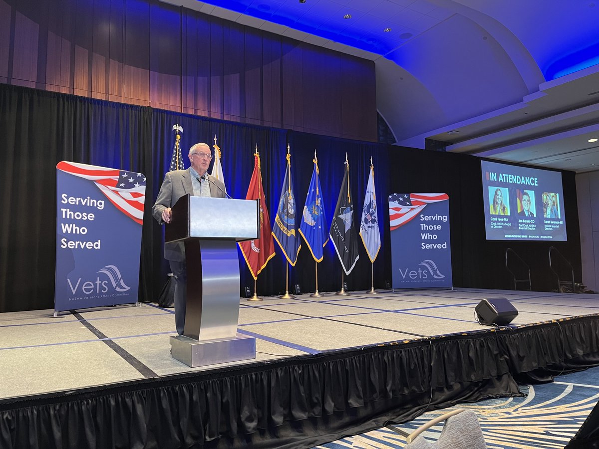 JulieEllen3's tweet photo. @sb_sanders kicking off #NASWAVets26 @NASWAORG States working together to help veterans with employment and training. https://t.co/MukQ3h2yly