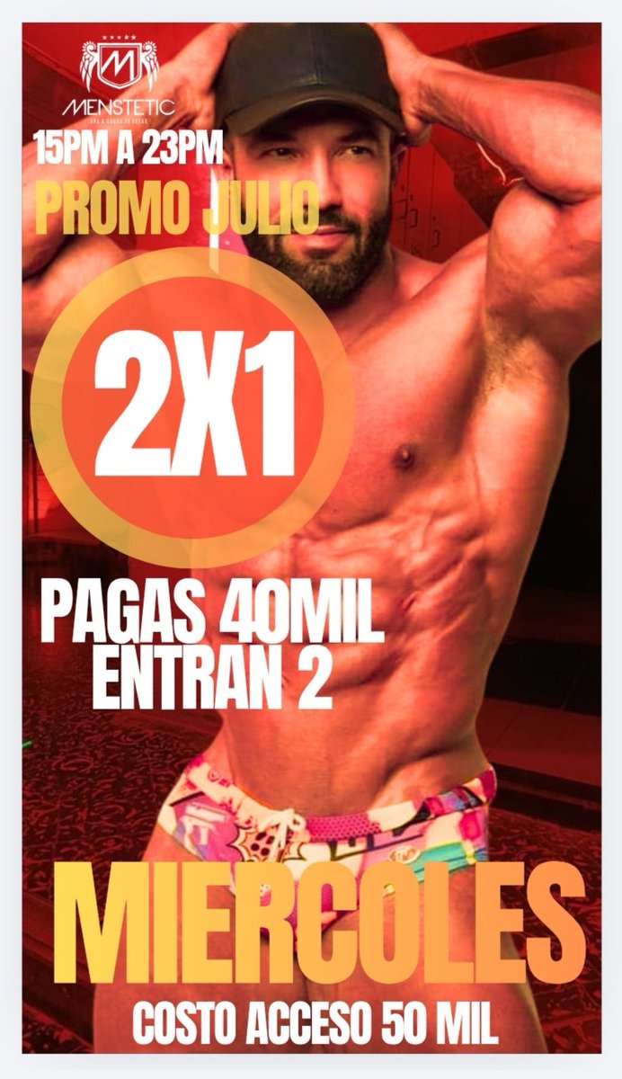 menstetic_sauna's tweet photo. Promo de hoy miércoles 
Pagas 40 mil y entran 2 amigos con casilleros individuales 
Vení a disfrutar de un miércoles a puro vapor bien Hot https://t.co/MfWx6YqhTd
