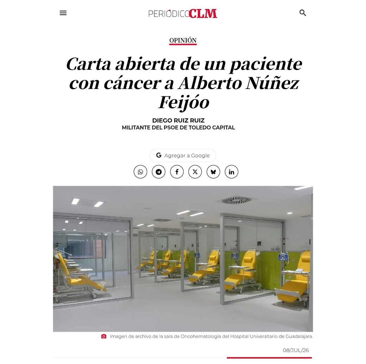 DRZRZ83's tweet photo. @periodicoclm Agradezco de corazón la difusión para que este mensaje llegue a donde tiene que llegar. 👇 
https://t.co/Ju8uaJCPup https://t.co/q1eItRVW1R
