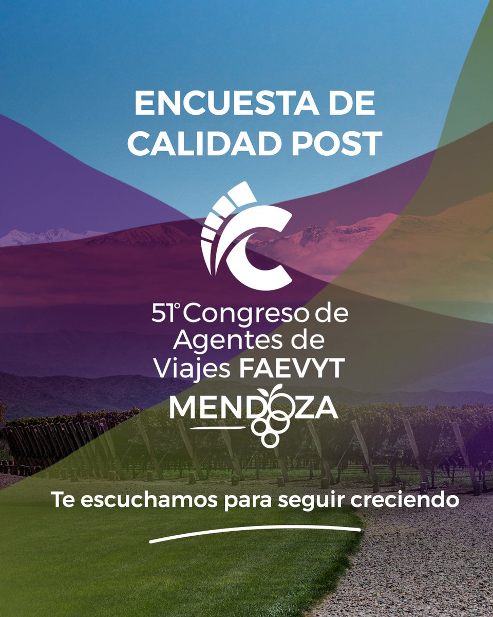 FAEVYT's tweet photo. 👉 Te escuchamos para mejorar 💪
➡️ Compartimos algunos de los datos destacados de la encuesta post Congreso de Agentes de Viajes 
#51CongresoFAEVYT  #Encuesta https://t.co/nzgzr785m0