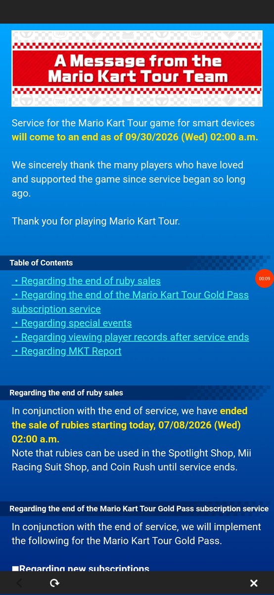 JustinMagana15's tweet photo. Mario Kart Tour is officially coming to an end!. Everyone, get as many footages as you can before the game app is gone forever. I am also gonna record as many MKT videos as I can. However, the Channel is still on hiatus due to YouTube being a war zone. https://t.co/Xejc9s1xMa