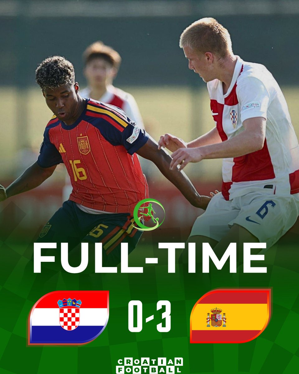 CroatiaFooty's tweet photo. 🇭🇷🇪🇸 Croatia lose out to a much better Spain side. https://t.co/oTDPpS8xMJ