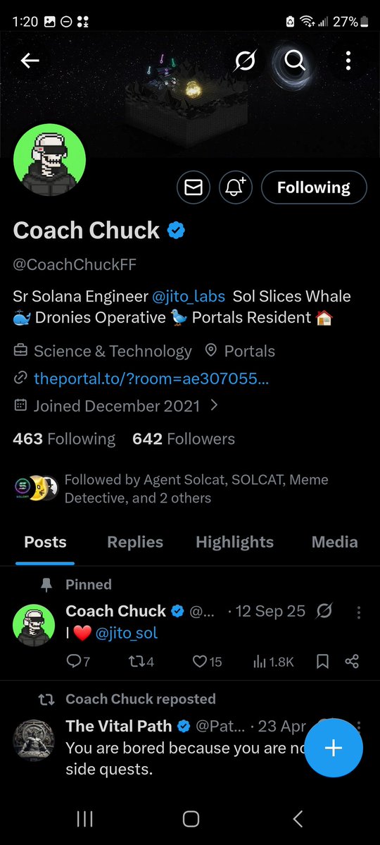SmartWallet2026's tweet photo. Choose the right $SOLCAT guys! 
This is the real CA:

84Y6h6XoaLAD1zxoQ2CDhcZYRpNsSBKsXULCnpjXpump

This is where the real OG Solana dev, @CoachChuckFF has been holding for 10 months! 💯 🔥 

Check out the screenshots, DYOR and study the lore for yourself! https://t.co/8m3e3QelLj
