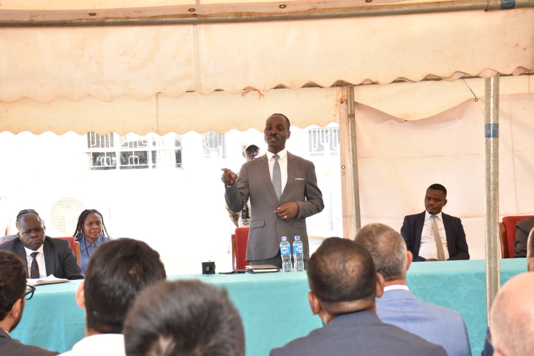 ubctvuganda's tweet photo. Earlier Today: Works and Transport Minister @HonByamukama has met road contractors to address delayed infrastructure projects, improve service delivery, and strengthen accountability following concerns over project delays and poor workmanship. 

#UBCUpdates https://t.co/I8xnaxDTI6