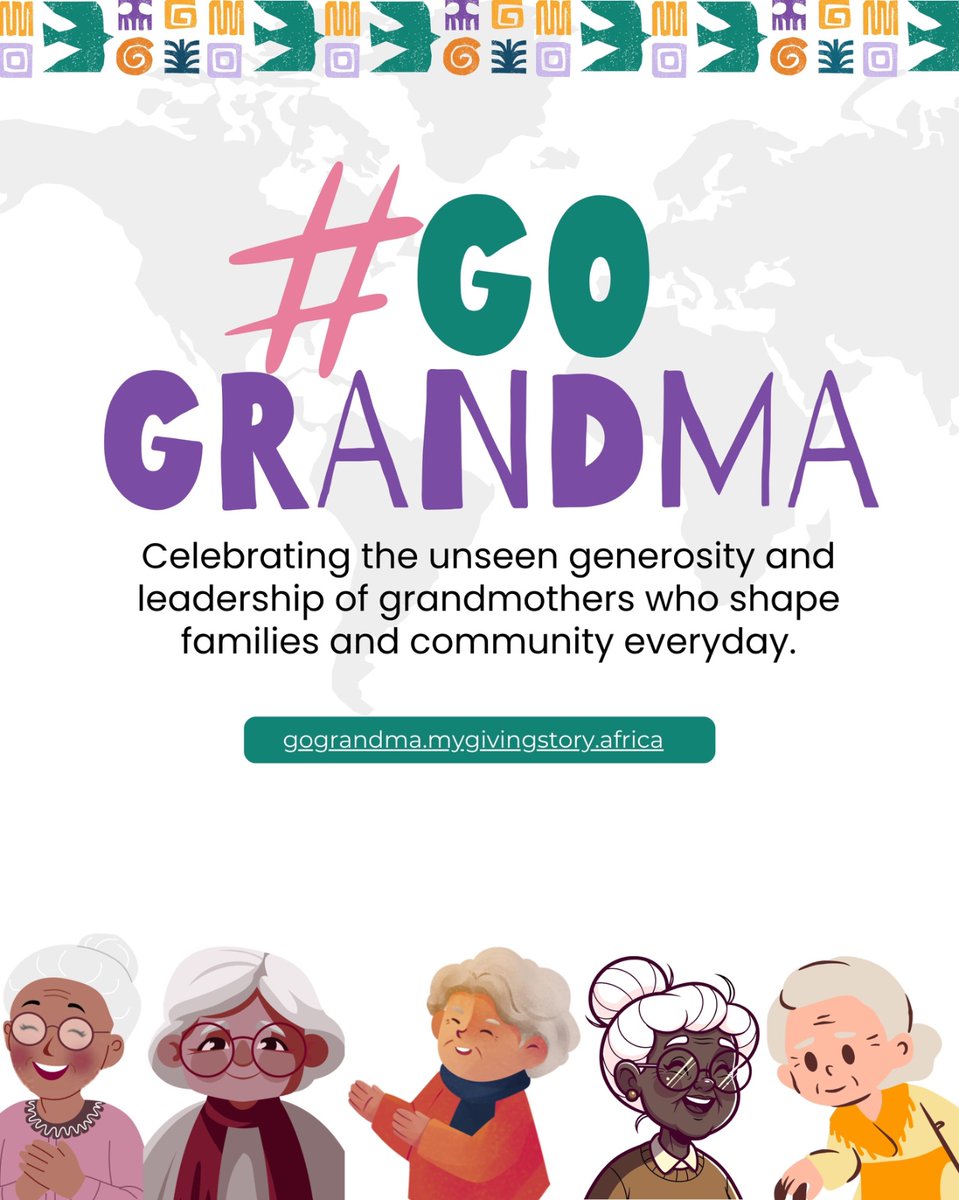 GivingTueAfrica's tweet photo. Who's the grandma everyone knows? 
The one at church, work, the market, or in your community who quietly leads and cares for others.

Tell her story and get her a #GoGrandma Honour Card.

Start here: https://t.co/0LHrsBQf7C

#GivingTuesdayAfrica https://t.co/KE1H2ZQn1e