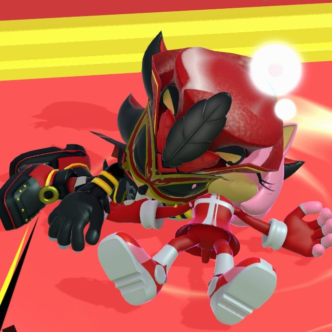 JenkaiXCX's tweet photo. He can snooze around her ;v; #shadamy 
More ShadAmy Rumble screenshots! :D
(I swear, I love emote on Shadow XD) https://t.co/0prj7fDl41