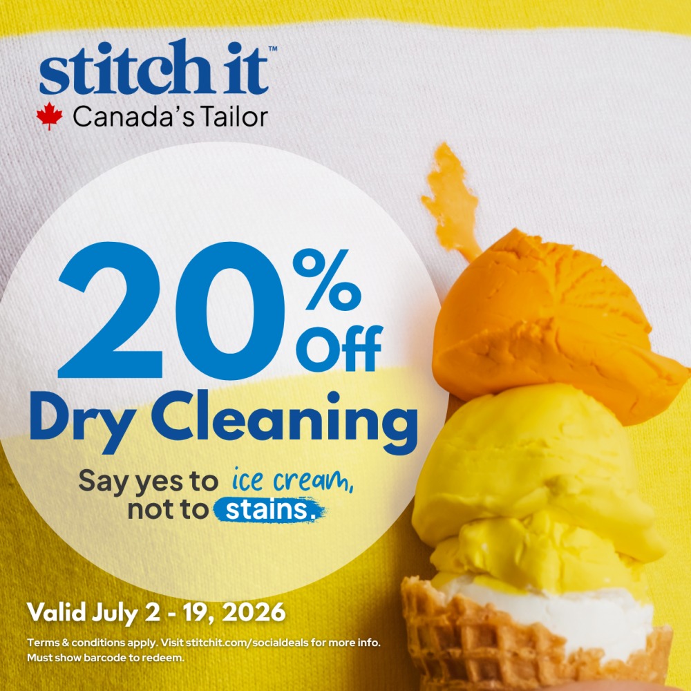 stoneroadmall's tweet photo. Summer is fun, stains are not. Enjoy summer worry-free and stain-free with 20% off dry cleaning at Stitch It from July 2nd to 19th. #stoneroadmall #StayTrue https://t.co/n8EVfSjc4S