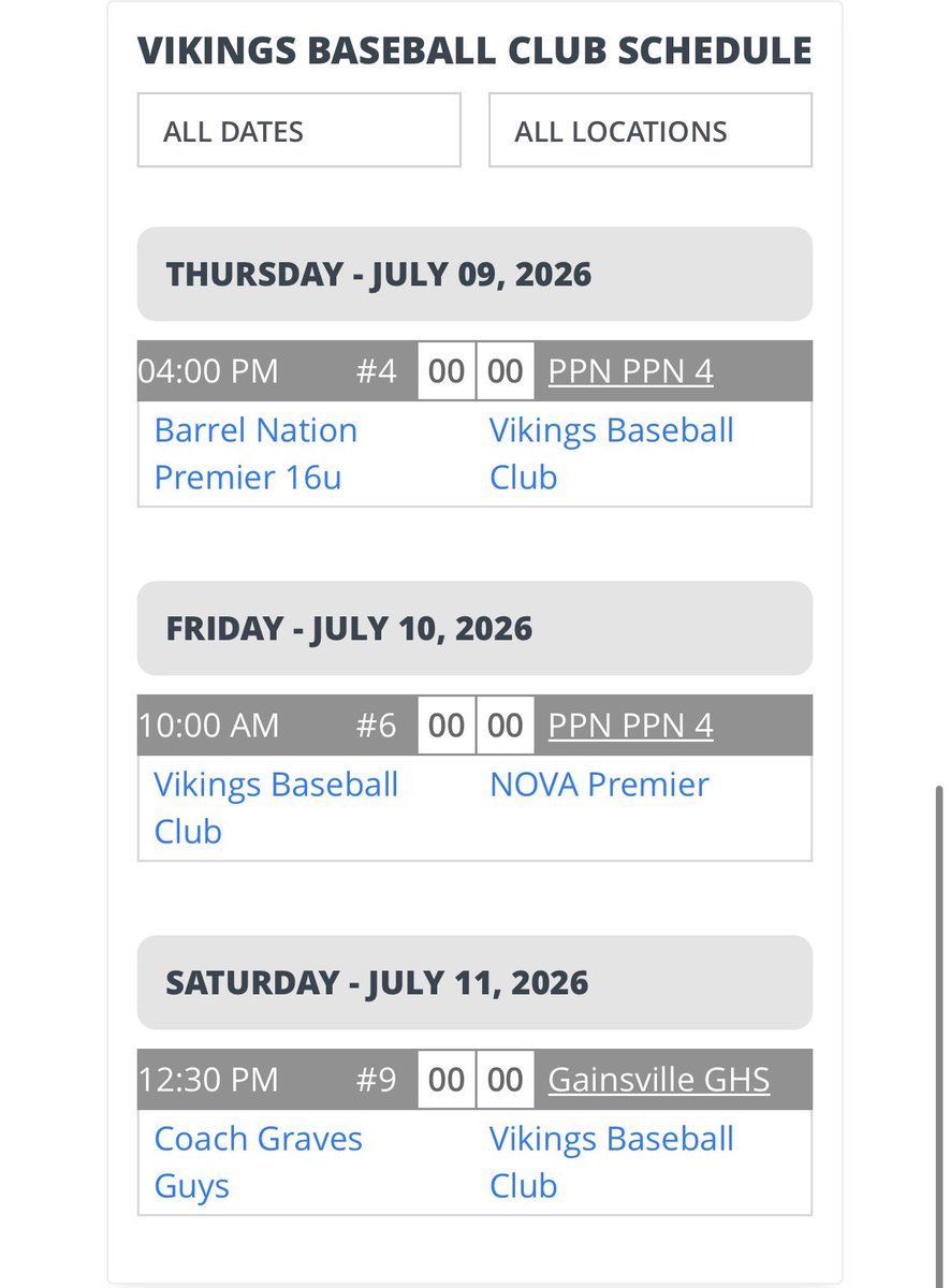 EthanStern28's tweet photo. Excited to play with some of my FTB DB9 Philly Scout guys as part of the Viking Baseball Club 16u at PBR’s D.C. Summer Championships in Fairfax, Virginia. My schedule is here: https://t.co/AGVvcXjKKH
