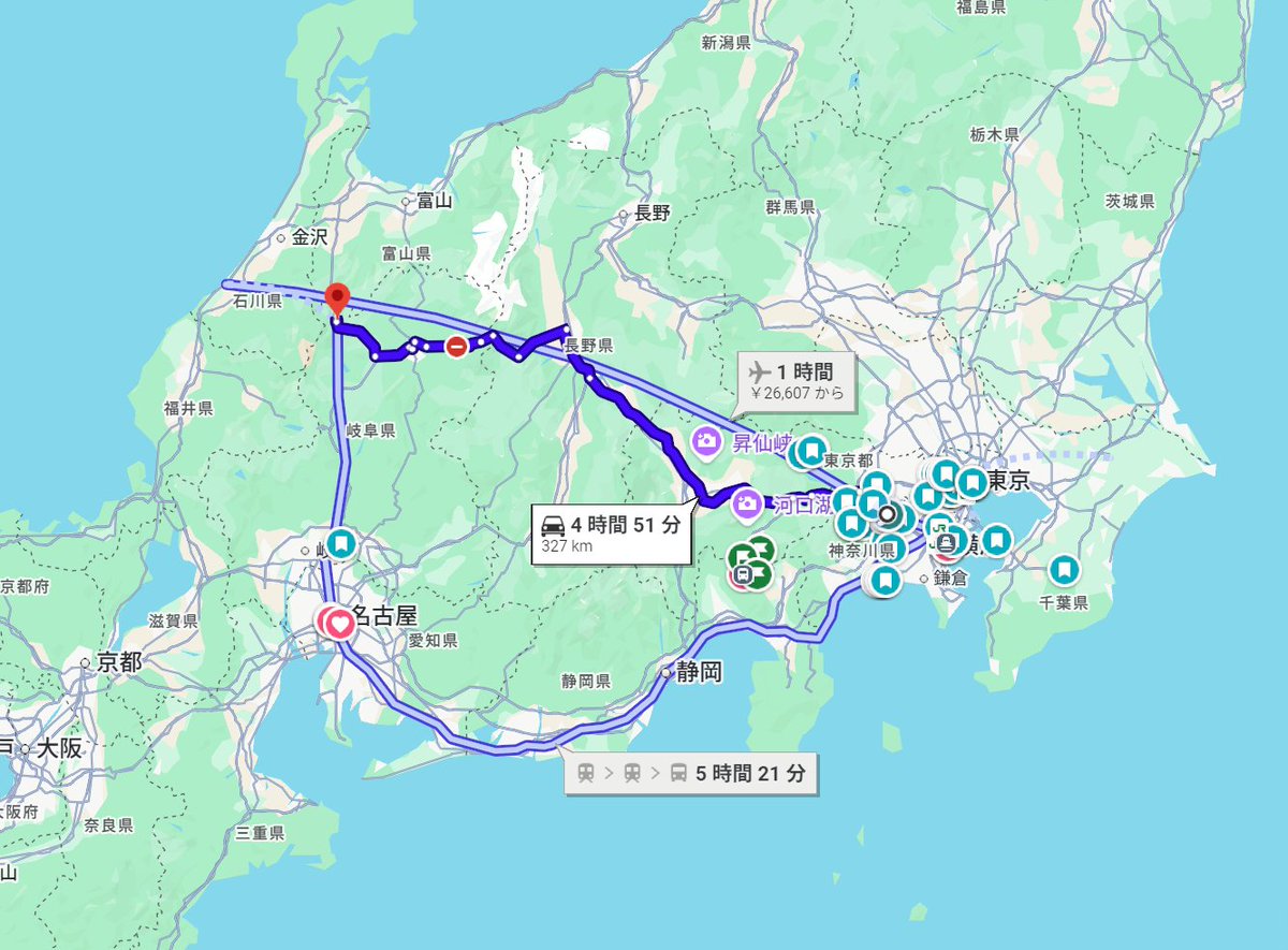 zzknc's tweet photo. 白川郷って電車だと名古屋経由なんだ
この時間に検索してるからかな？ https://t.co/bI2svmFgDk