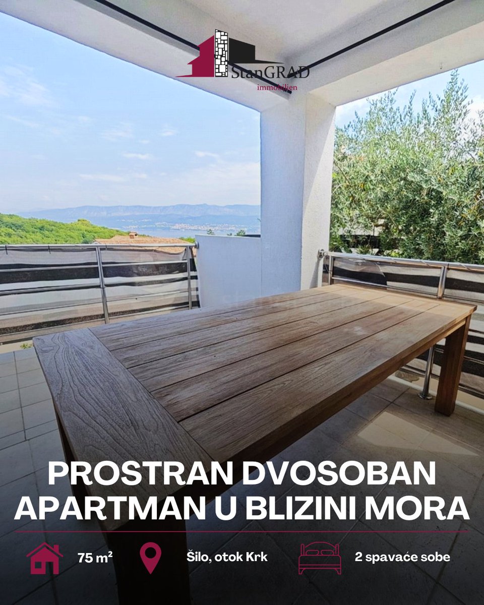 StanGradMk's tweet photo. Novo u ponudi agencije Stan Grad! ✨

Prodaje se prostran dvosoban apartman u blizini mora na otoku Krku. Proteže se na ukupnoj površini od 75 m2 i smješten je na atraktivnoj lokaciji u Šilu, samo 200 metara od mora. 🏠

🌐 https://t.co/4y7apZcwiH https://t.co/N73amcyhoC