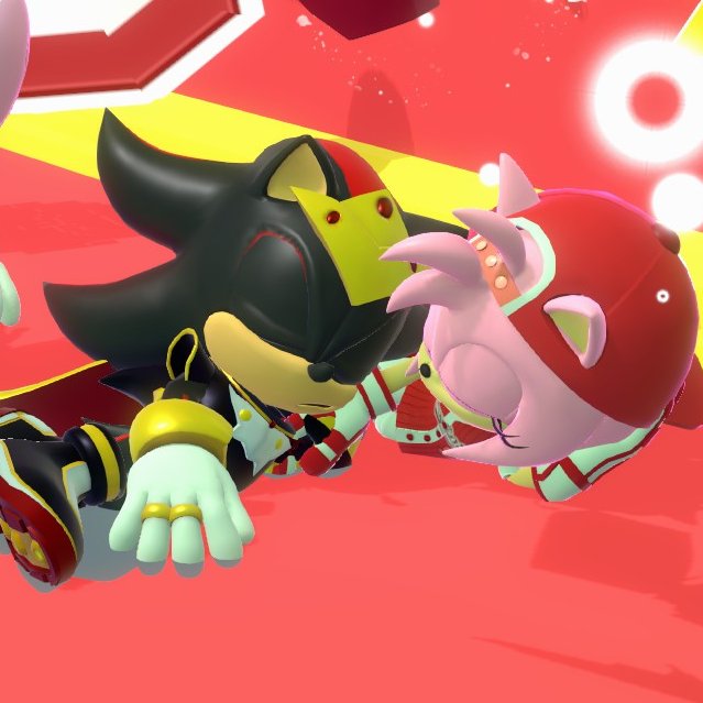 JenkaiXCX's tweet photo. He can snooze around her ;v; #shadamy 
More ShadAmy Rumble screenshots! :D
(I swear, I love emote on Shadow XD) https://t.co/0prj7fDl41