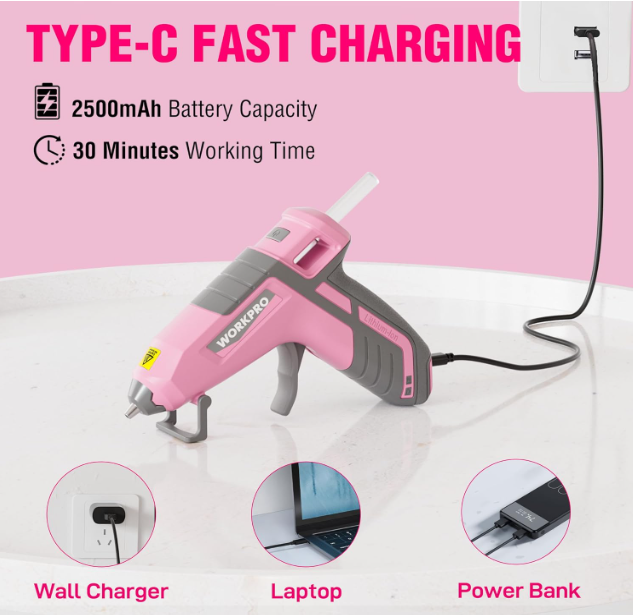 workpro_tools's tweet photo. Get creative with our cordless 3.6V  Hot Glue Gun! Gives you the freedom to craft anywhere, anytime!

🔥 Fast preheating
🔋 Rechargeable
💧 Less-drip design 
⏱️Auto power-off  
🛒 https://t.co/dUTT2cAZyu

#workprotools #GlueGun #hotglue #glueups #DIYProjects #Crafting https://t.co/pkqRKrRwLW