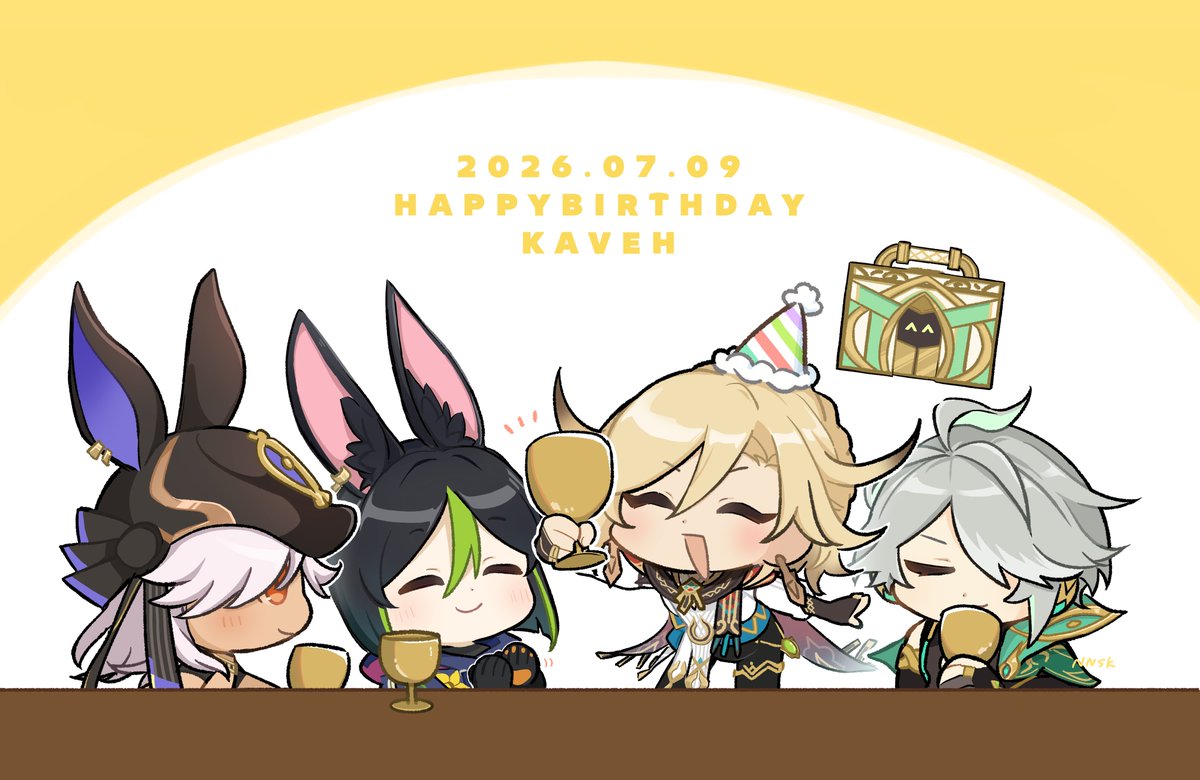 haji510483's tweet photo. 先輩お誕生日おめでとう～～！🎶🥂
#カーヴェ生誕祭2026 https://t.co/rVEaYPfLz1