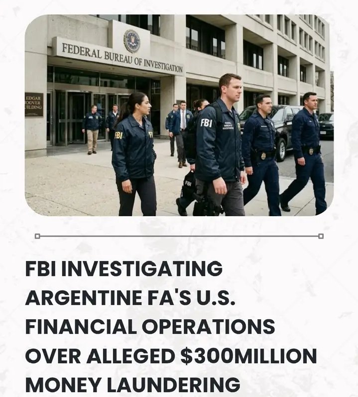 AZROBBEN's tweet photo. FBI Investigating Argentine FA's U.S. Financial Operations Over Alleged $300Million Money Laundering https://t.co/dn7FjTLT1f