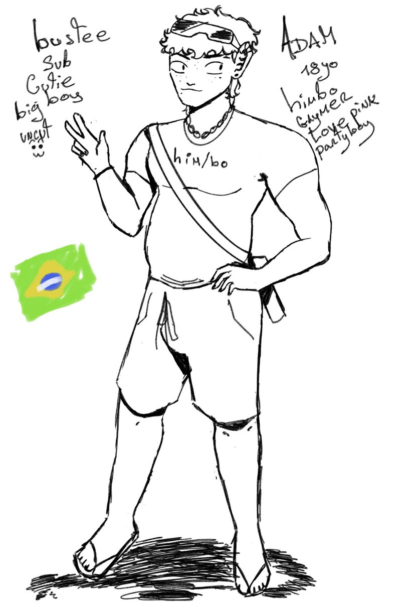 justchubbyboy's tweet photo. Just a quick sketch of my oc (me) https://t.co/xv6PTuLL8x