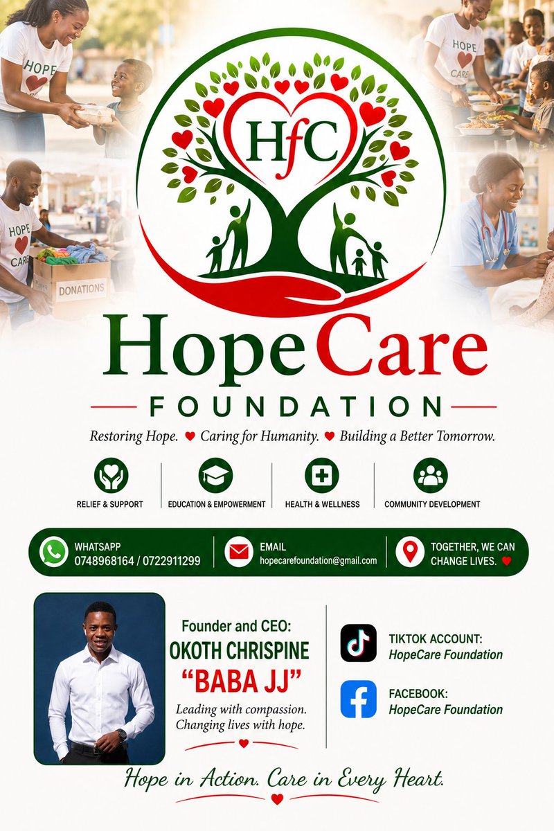 HonOkothChris1's tweet photo. Hope in Action,,,care in every Heart https://t.co/rvnjLUhg1X