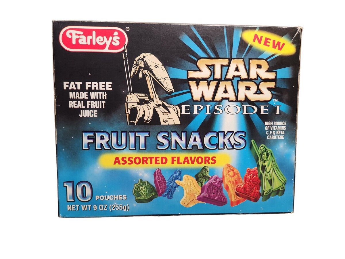 alonna_lee's tweet photo. Reminiscing about the time where the market was saturated with glorious Star Wars Episode 1 snacks. https://t.co/rvgX4QcuVZ