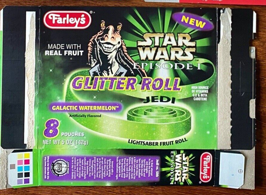 alonna_lee's tweet photo. Reminiscing about the time where the market was saturated with glorious Star Wars Episode 1 snacks. https://t.co/rvgX4QcuVZ