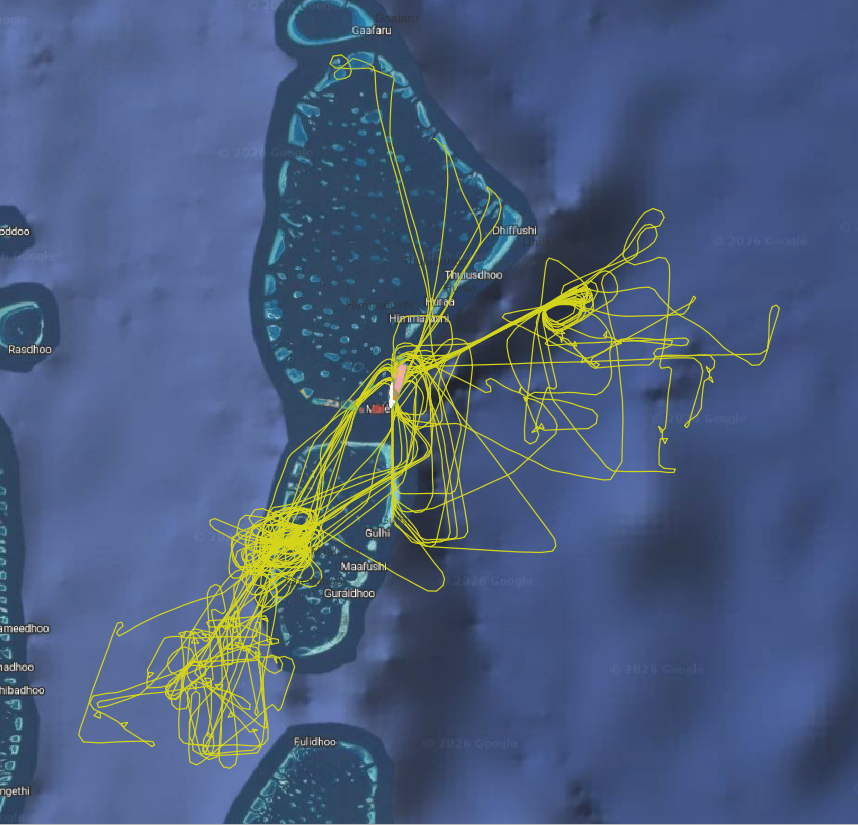 _mohamedimad's tweet photo. #maldives #map #airport #traffic #VIA Trans Maldivian Airways seaplane training flights conducted around Velana International Airport over the past few months. @VelanaAirport @MACLmedia
@AviatorsMaldive @flightradar24 @flightaware
@TransMaldivian
#VisitMaldives https://t.co/BTY2DLwqfn