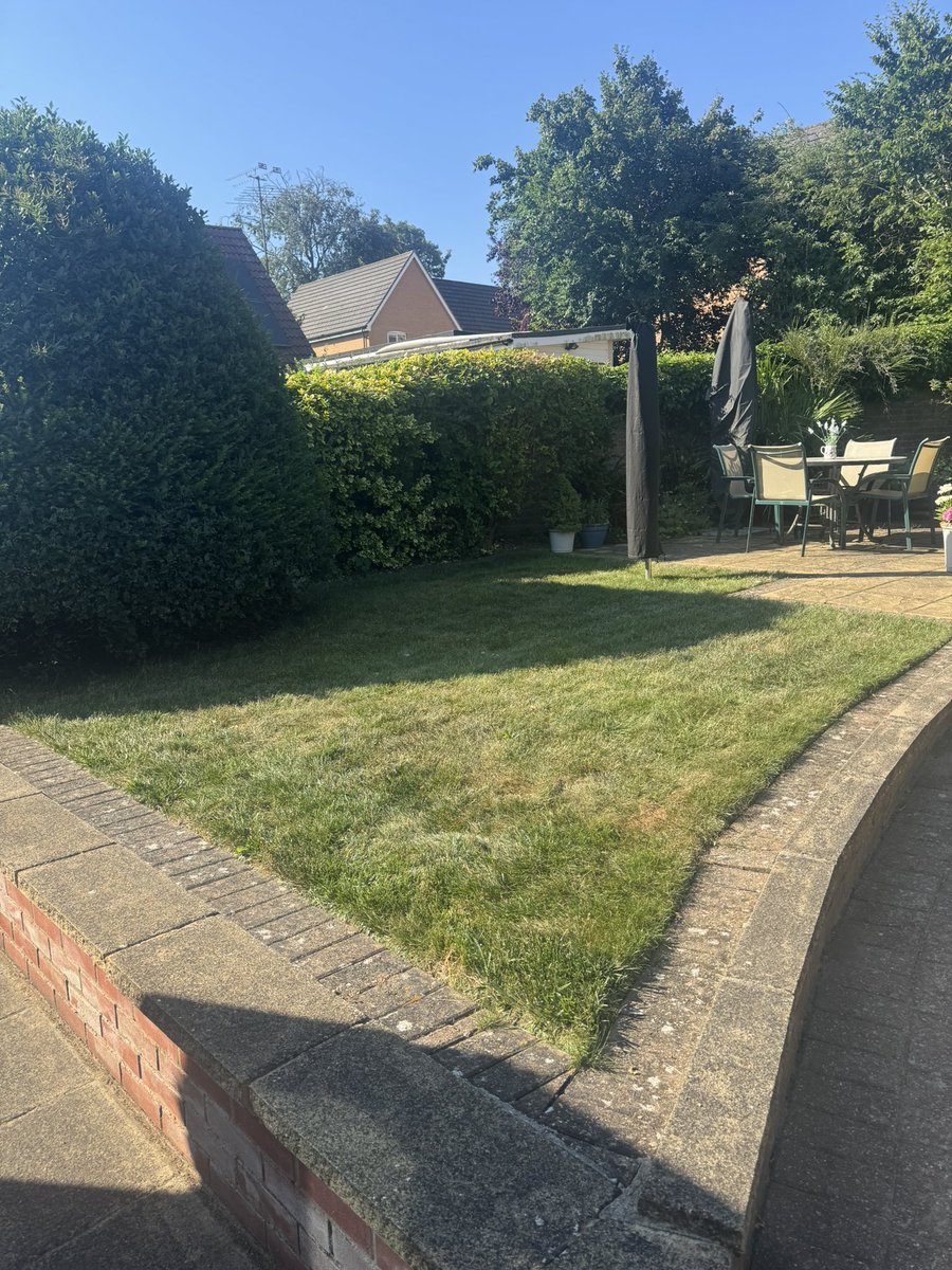 DH_Maintenance's tweet photo. Another #scorcher busy day-first thing a light #topping removed seed heads -no cutting ๐hanging in there but higher cut heights definitely helped this season - unless you are prepared to water when you can - #cylinder mowers are no longer an option with such low cut heights ๐คทโโ๏ธ https://t.co/RCN8WpkB1q
