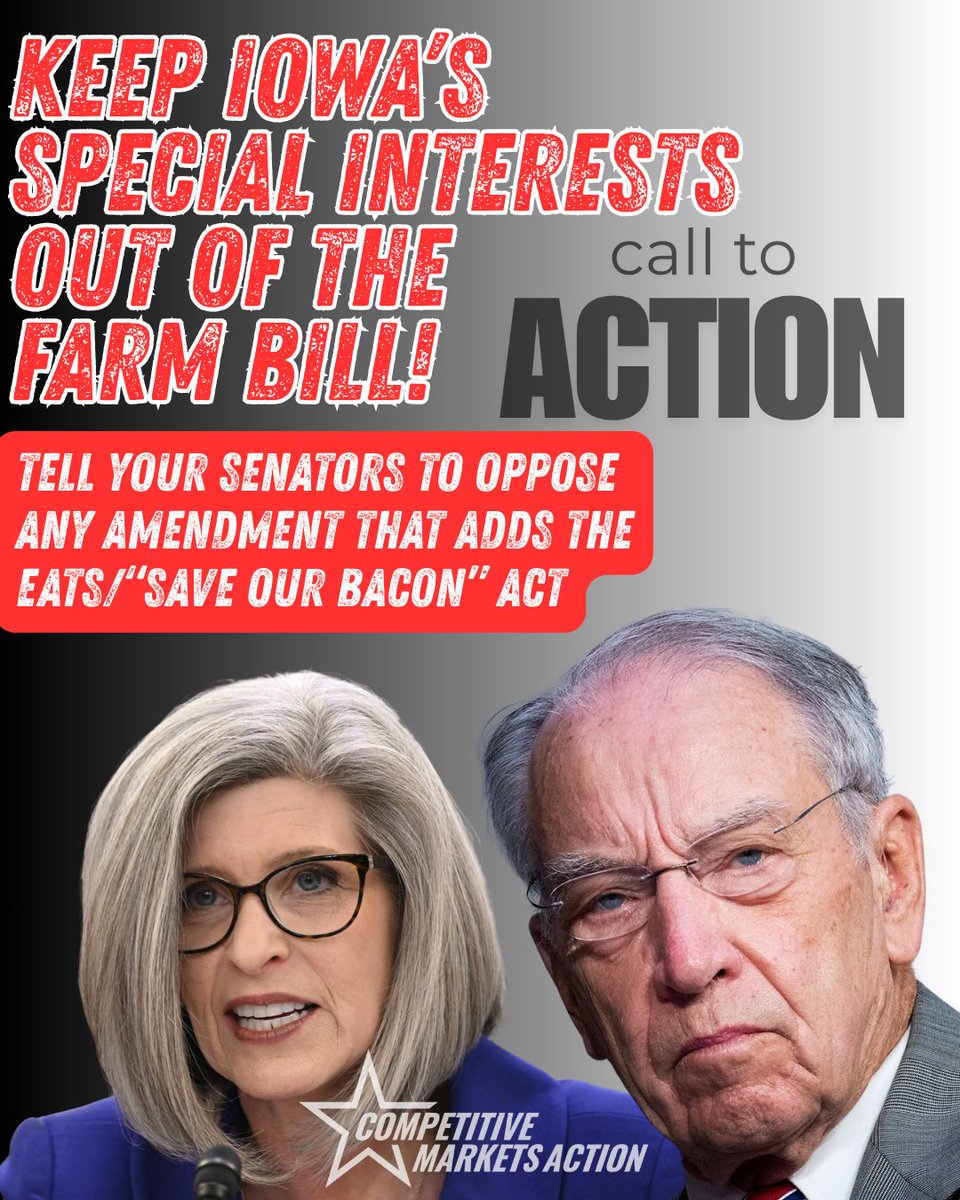 OCM_tweets's tweet photo. 🚨 KEEP OUT! China's pork cartel is trying to takeover America's agricultural standards. Help protect our family farmers by calling your U.S. Senators TODAY.

Urge them to VOTE NO on any amendment to add EATS / "Save Our Bacon" Act language into the Farm Bill!  - (202) 224-3121 https://t.co/Jw3HqjcY6Z