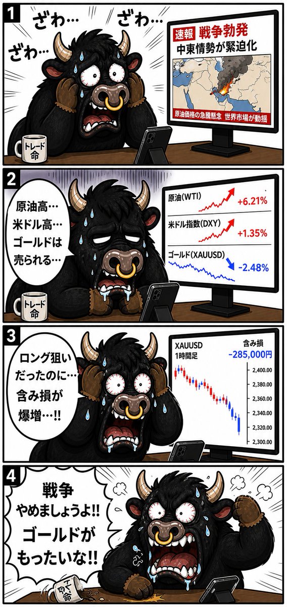 takwithpleasure's tweet photo. 今日は上目線でやってたゴールド。１６時くらいまではそれでよかった。２３００ドルぬけた。が、仕事終わって２３時３０分ころ。下目線だったが、すけべなロングしたせいでくそほどやられた・・・反省。 https://t.co/GDMkgRMbrr