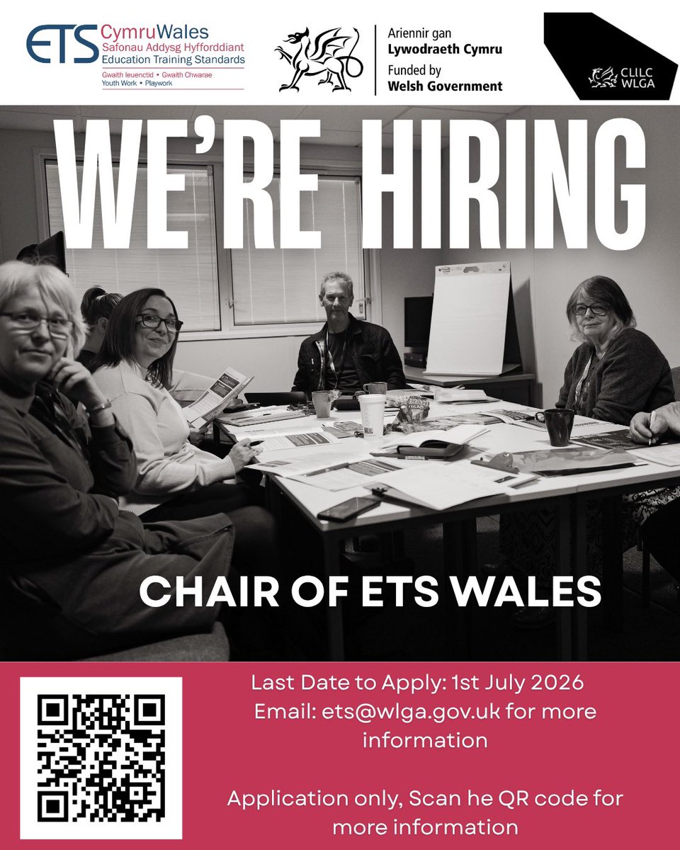ETSWales's tweet photo. CLOSING DATE IS HAS BEEN EXTENDED (13TH JULY 2026) AT 5PM 

🚨 Opportunity: Chair of the Education and Training Standards (ETS) Committee 🚨

We’re pleased to share that the ETS Chair role is now live on the WLGA website.

🔗 View the vacancy: https://t.co/baxoIsXKtR https://t.co/cuYW4ElQHx