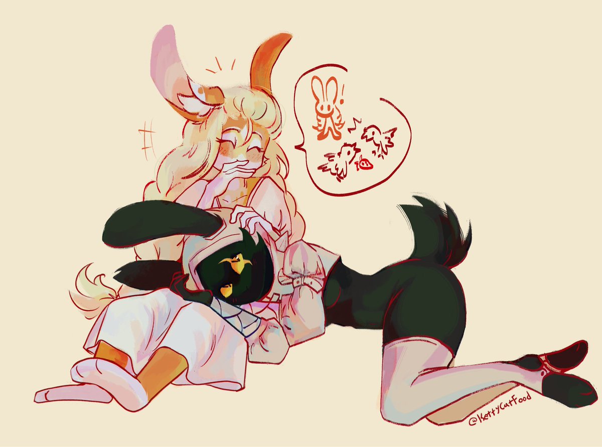 Faithdragon_490's tweet photo. Baby Abigail wanted to give hugs to Kilvi (@cycho6212 OC) and when she grew up, Abigail started talking all about her chickens when Kilvi visited again. 

A fanart commission made by the one and only KettyCatFood! Who you can find over on their FA (https://t.co/zIRmSIhDMn) https://t.co/QzeEjziit9
