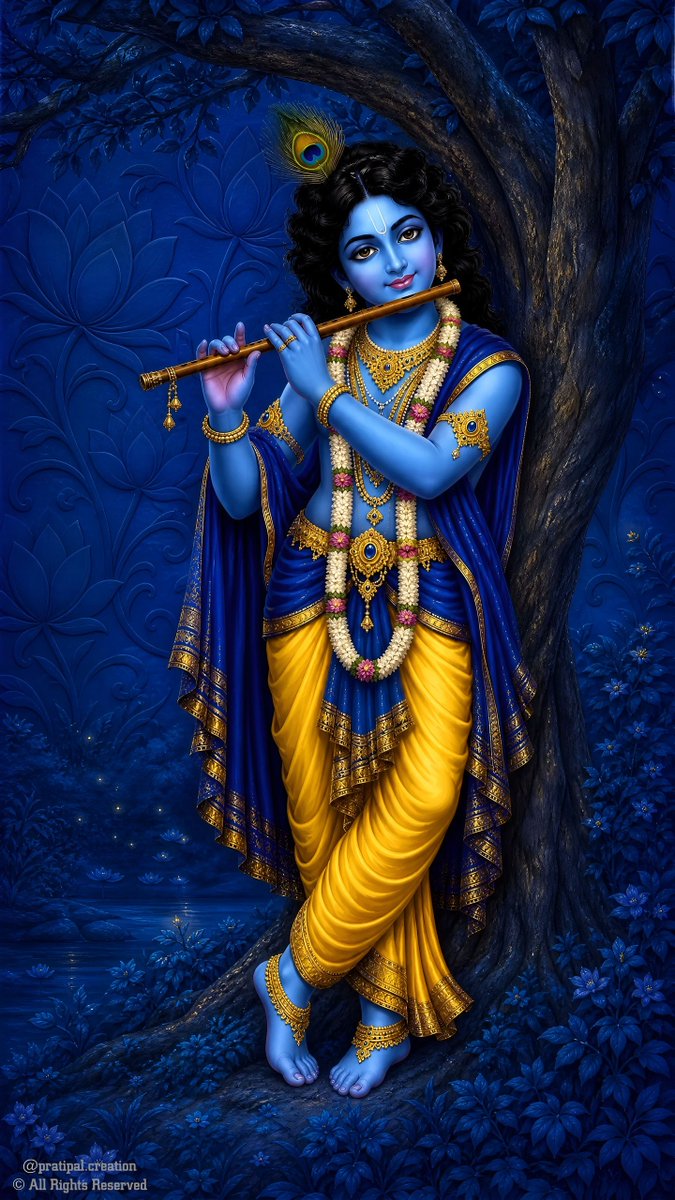 IshitaSharma360's tweet photo. Where Krishna resides, fear fades and faith blossoms.

 Jai Shri Krishna 🙏💙 https://t.co/0GL9fZB5ei