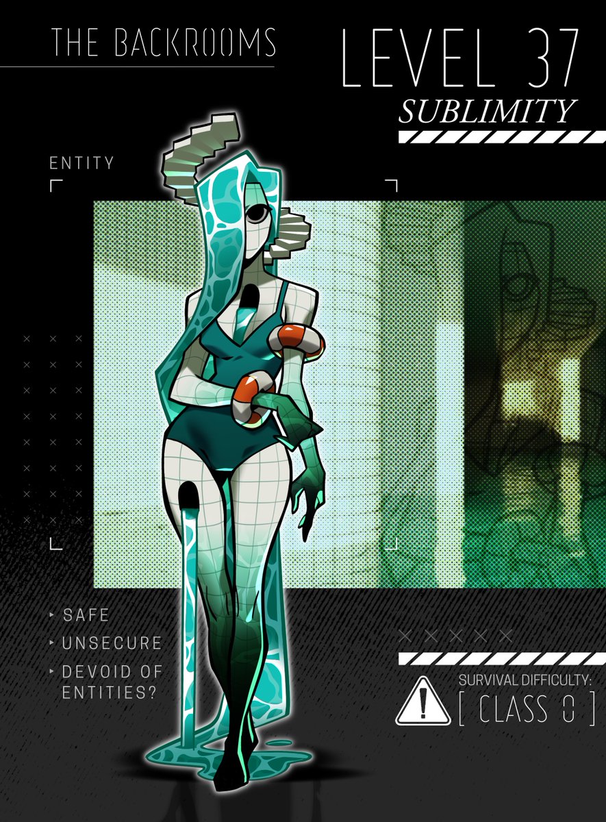 tsingeli_art's tweet photo. Designing Backrooms levels as dating sim love interests🩵
Continuing with Level 37 - Sublimity, a shy but peaceful entity

Which level should I do next? https://t.co/y6TjqKbQs0