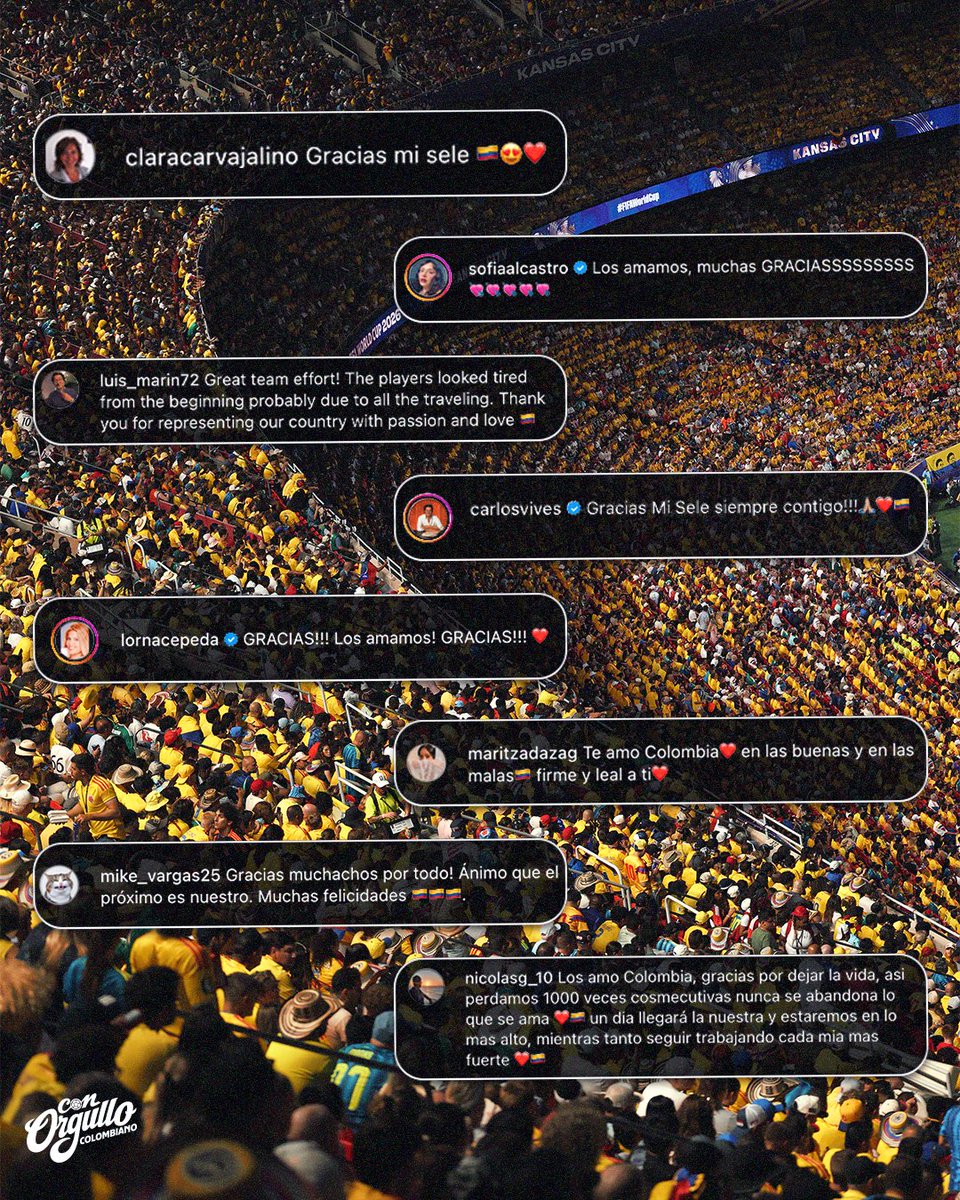 FCFSeleccionCol's tweet photo. 📸 𝙳𝚘𝚗𝚍𝚎 𝚓𝚞𝚐𝚘́ 𝙲𝚘𝚕𝚘𝚖𝚋𝚒𝚊, 𝚜𝚒𝚎𝚖𝚙𝚛𝚎 𝚑𝚞𝚋𝚘 𝚞𝚗𝚊 𝚌𝚎𝚛𝚝𝚎𝚣𝚊: 𝚜𝚎𝚛𝚒́𝚊𝚖𝚘𝚜 𝚕𝚘𝚌𝚊𝚕𝚎𝚜. 💛💛💙❤️ 

3 𝚙𝚊𝚒́𝚜𝚎𝚜. 5 𝚌𝚒𝚞𝚍𝚊𝚍𝚎𝚜. 𝙼𝚊́𝚜 𝚍𝚎 7.000 𝚔𝚒𝚕𝚘́𝚖𝚎𝚝𝚛𝚘𝚜 𝚛𝚎𝚌𝚘𝚛𝚛𝚒𝚍𝚘𝚜 𝚢 45 𝚍𝚒́𝚊𝚜 𝚙𝚎𝚛𝚜𝚒𝚐𝚞𝚒𝚎𝚗𝚍𝚘 𝚞𝚗 𝚖𝚒𝚜𝚖𝚘 𝚜𝚞𝚎𝚗̃𝚘. 🇲🇽🇺🇸🇨🇦 

𝙶𝚛𝚊𝚌𝚒𝚊𝚜 𝚊 𝚕𝚊 '𝚖𝚊𝚛𝚎𝚊 𝚊𝚖𝚊𝚛𝚒𝚕𝚕𝚊', 𝚚𝚞𝚎 𝚌𝚘𝚗𝚟𝚒𝚛𝚝𝚒𝚘́ 𝚌𝚊𝚍𝚊 𝚎𝚜𝚝𝚊𝚍𝚒𝚘 𝚎𝚗 𝚕𝚊 𝚌𝚊𝚜𝚊 𝚍𝚎 '𝙻𝚊 𝚂𝚎𝚕𝚎' 𝚢 𝚕𝚕𝚎𝚟𝚘́ 𝚎𝚕 𝙾𝚁𝙶𝚄𝙻𝙻𝙾 𝙲𝙾𝙻𝙾𝙼𝙱𝙸𝙰𝙽𝙾 𝚊 𝚕𝚘 𝚖𝚊́𝚜 𝚊𝚕𝚝𝚘. 🫶

#ConOrgulloColombiano🇨🇴