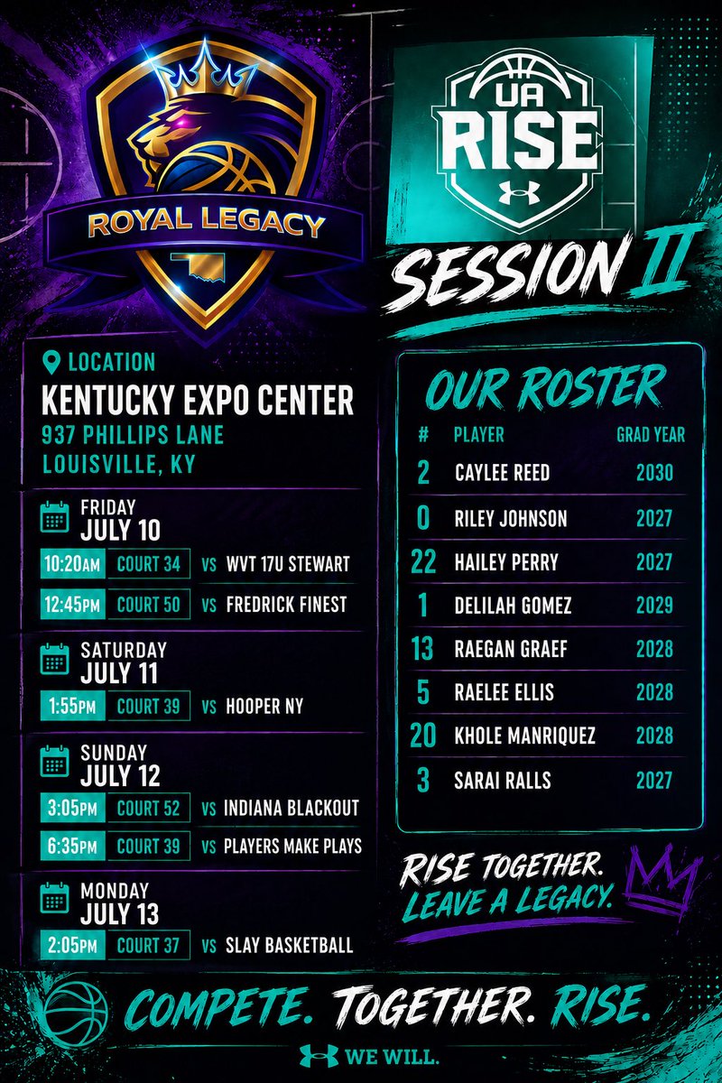 hoops_riley's tweet photo. @Senator_WBB @_coachamac Hi Coach AMac. My name is Riley Johnson. I am a 2027 guard with a 3.75 gpa. I am 5’7”. Here is my schedule in Kentucky. I hope you will be able to come watch me play. https://t.co/Wk3hyiMq0F