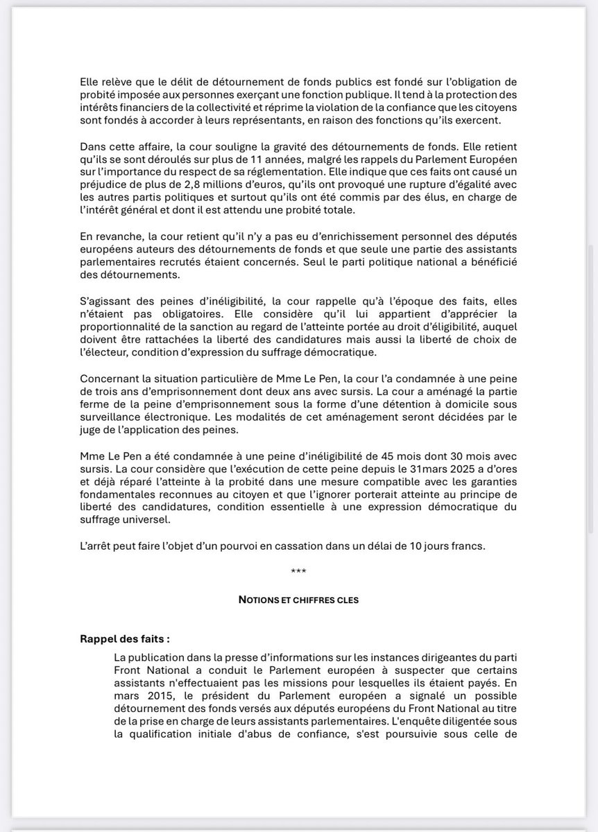 laurentdogrel's tweet photo. 🛑 CONDAMNATION HISTORIQUE 🛑

J’encourage tous les partis démocratiques de notre pays à imprimer le jugement condamnant Marine Le Pen, à le faire figurer en première page de leur plateforme numérique, sur les réseaux sociaux et à l’ envoyer directement aux français en guise de tract Republicain afin qu’ils puissent se forger par eux même une opinion sur la base du fondement de notre droit français. Ainsi cela participera à l’éducation populaire face aux artisans de la déséducation qui promeuvent le populisme. Il est vital de défendre notre democratie qui est piétinée.