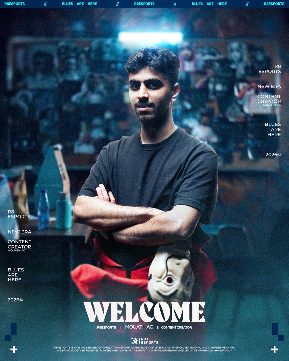 MouathAG's tweet photo. بسم الله نبدأ 

الله يكتب الخير والتوفيق فيما هو قادم @R8xesports https://t.co/9g2hMYSY5u
