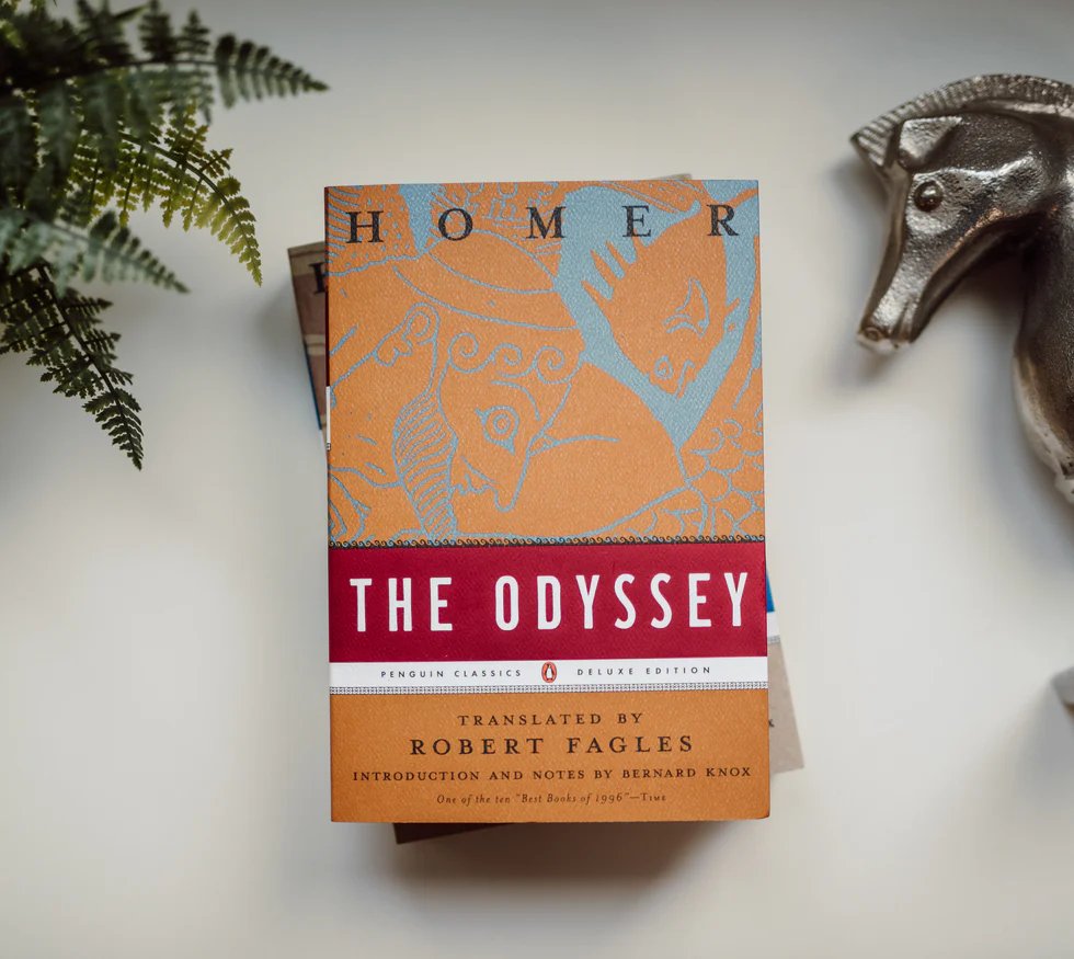 hillsdaleonline's tweet photo. 📖 The journey begins before the course does. 

Get your copy of The Odyssey now and be ready to dive into Homer's timeless epic when our free online course launches soon!

Whether you're reading it for the first time or returning after years away, there's no better companion for one of history's greatest adventures. 

Visit the Official Hillsdale Online Store: https://t.co/M9e5Z4lXew