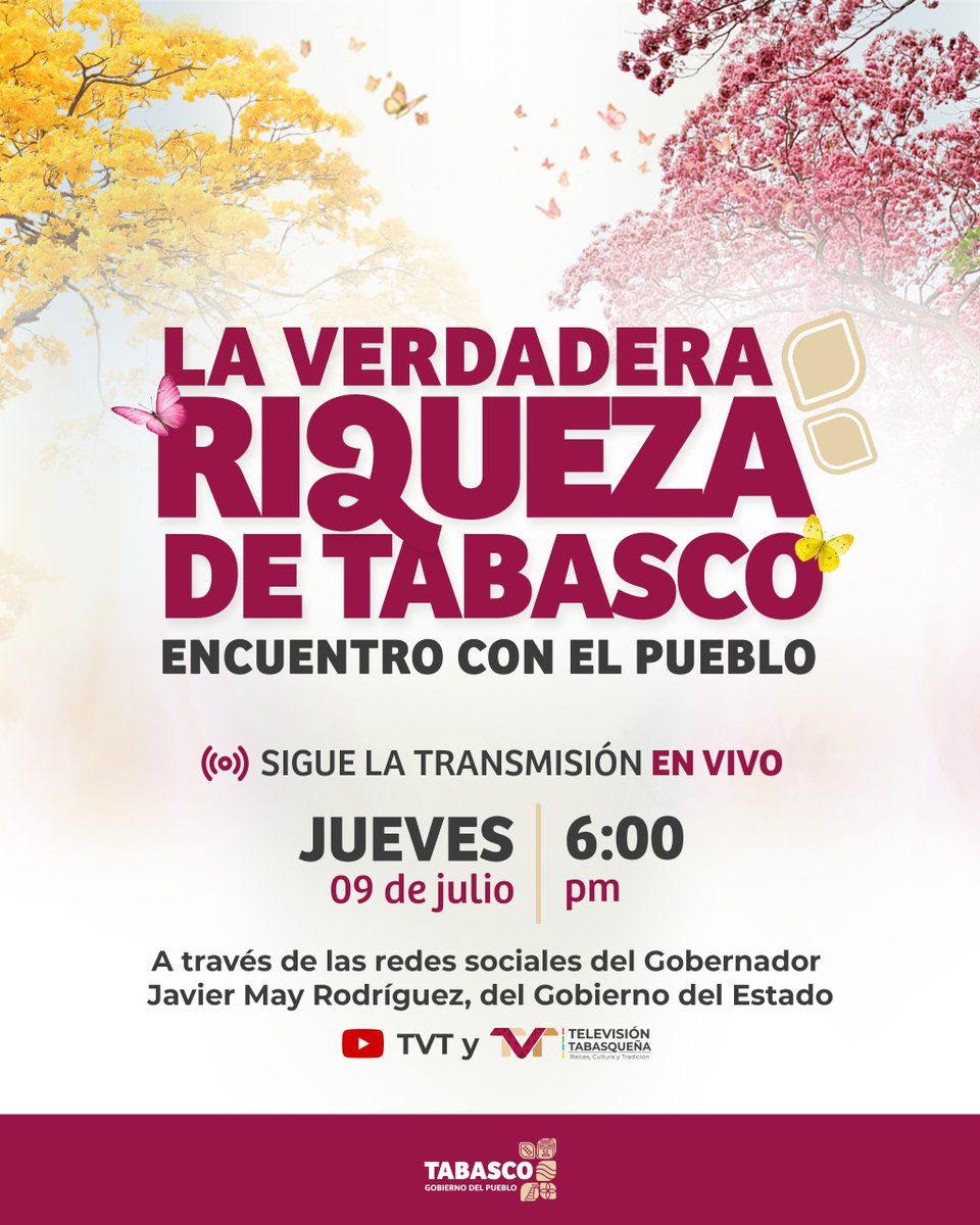 TabascoJavier's tweet photo. Queremos encontrarnos nuevamente con el pueblo, para rendir cuentas, porque la transparencia es un pilar fundamental de la transformación. 

Lo haremos junto a las y los tabasqueños, #LaVerdaderaRiquezadeTabasco.

¡Nos vemos mañana! https://t.co/iBZeRbTBQ6