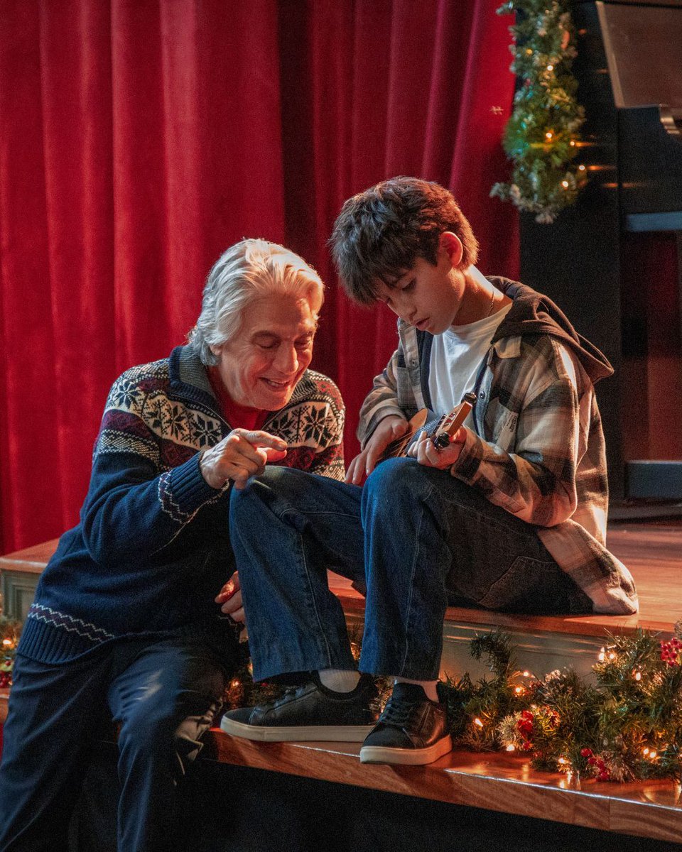 PureFlix's tweet photo. Your first look at 'Christmas at the Starlight' is here!🎄Tony Danza, Mario Lopez, and Dominic Lopez are bringing three generations of heart to Great American Christmas.

The new original premieres this holiday season on Great American Pure Flix, Great American Family and GFam+. https://t.co/ipgKPkUO2Q